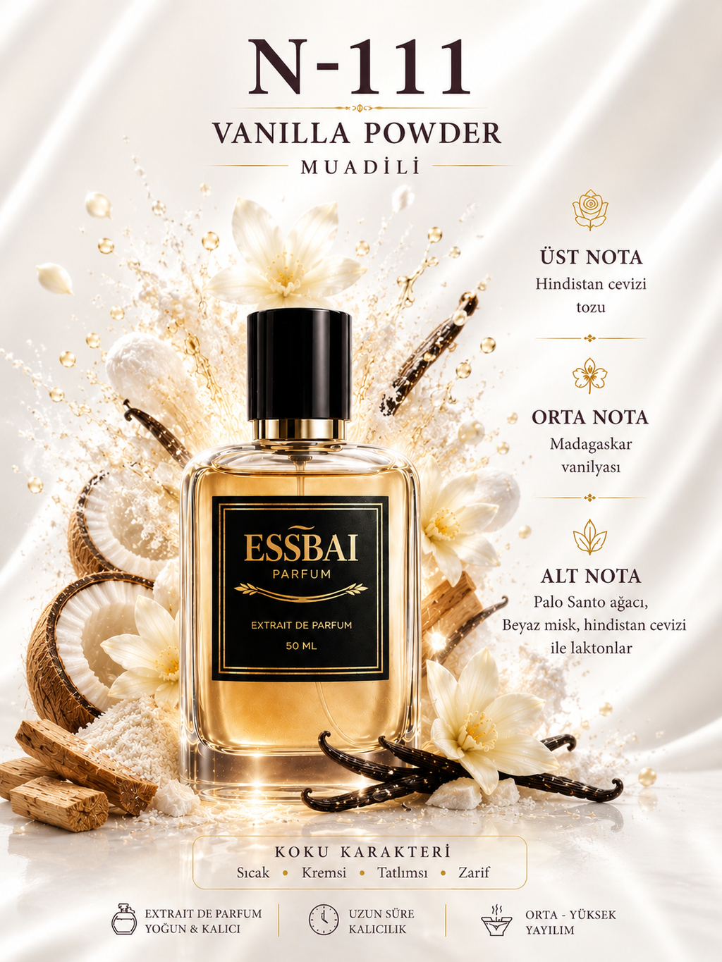 N-111 Vanilla Powder Muadili Kadın Parfüm