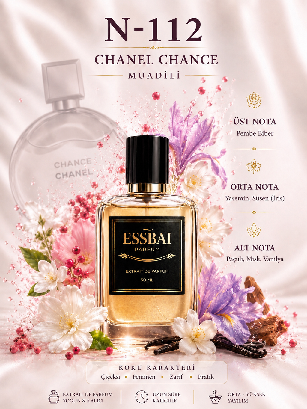 N-112 Chanel Chance Muadili Kadın Parfüm
